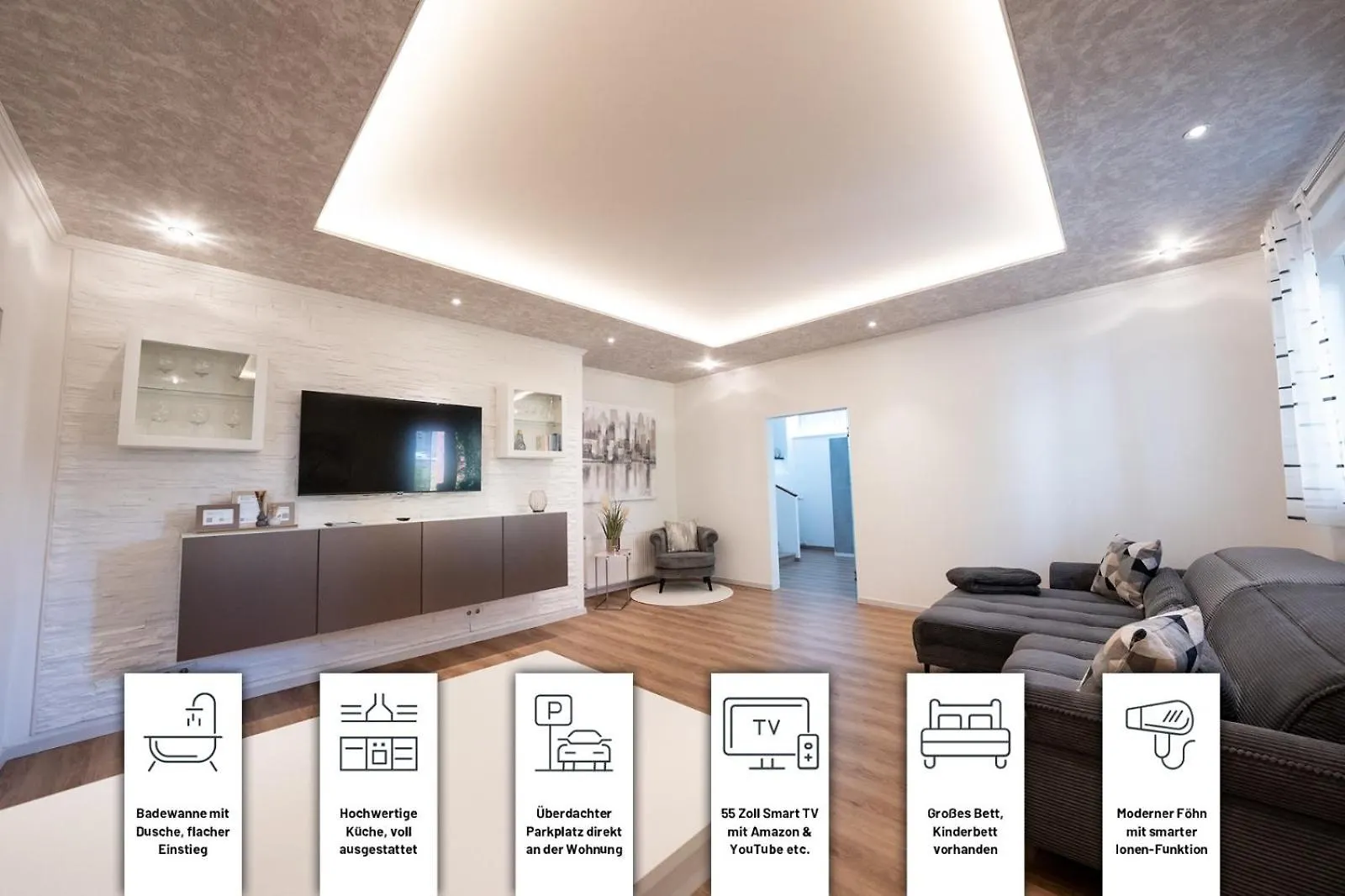 Apartment Ring48 City Living - Modernes Wohnen Mit Wohlfuehlambiente Mitten Im Stadtzentrum - Vollausgestattete Kueche, Bad Mit Duschbadewanne, Parkplatz Bayreuth
